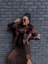 CHOCO jacket with choco fur "SAPPHIRE" CV2183 PRE-ORDER